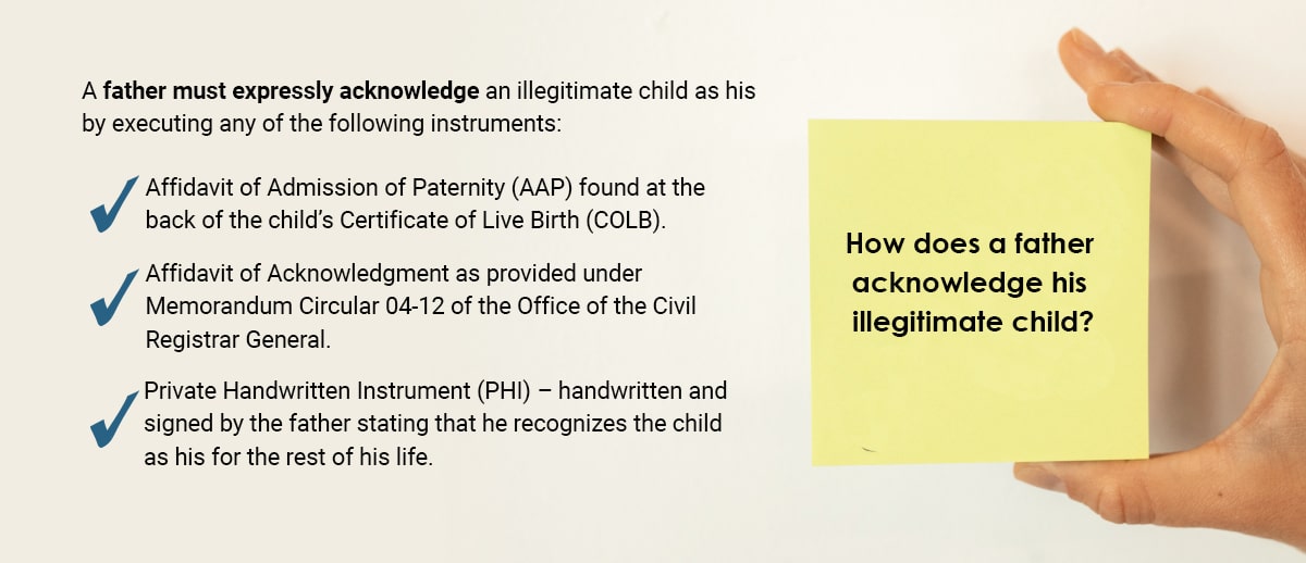 How to acknowledge an illegitimate child